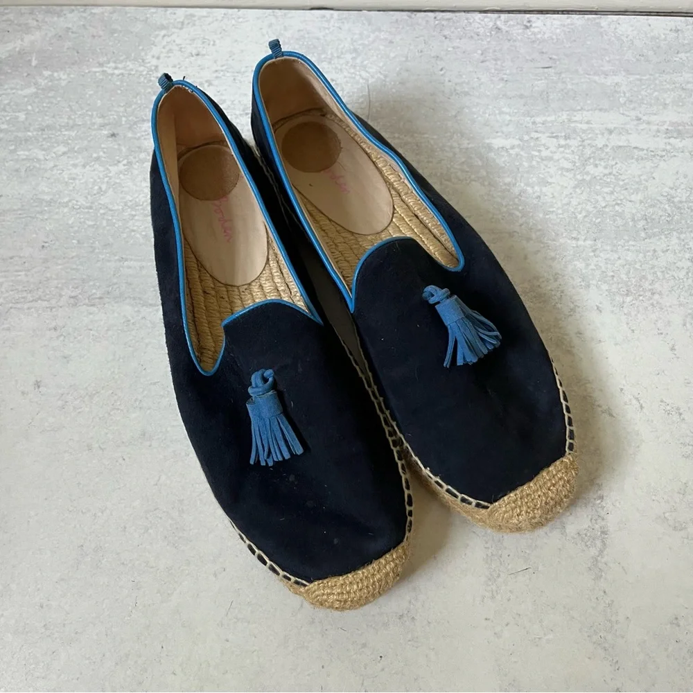 BODEN Suede Espadrille Shoes Tassel 42